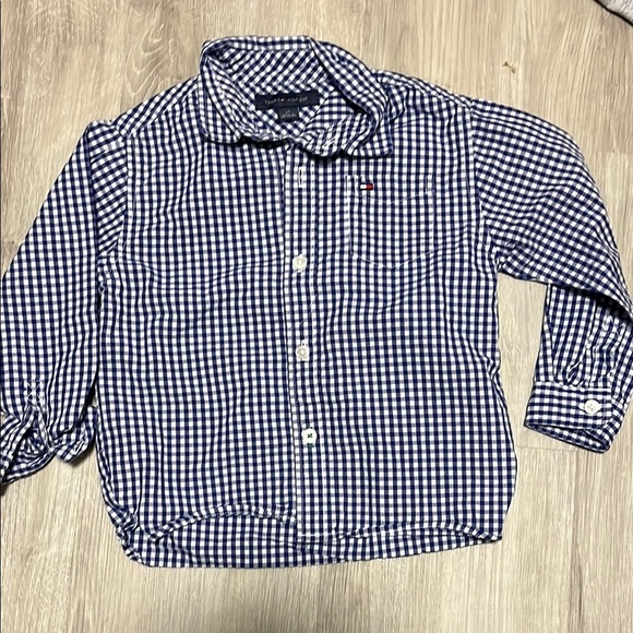 Tommy Hilfiger Kids Blue Checkered Shirt 2T - Picture 1 of 1